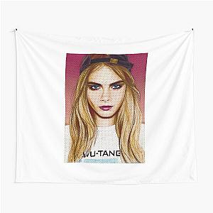 Cara Delevingne pencil portrait Tapestry