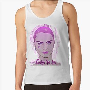 Cara Delevingne on pink Tank Top