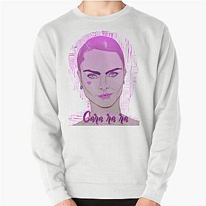 Cara Delevingne on Distorted Pink Sweatshirt