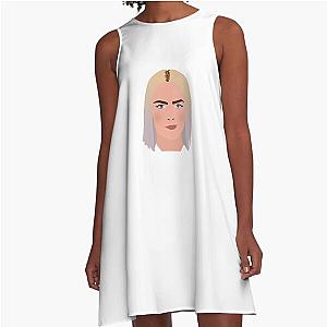 Cara Delevingne Platinum A-Line Dress