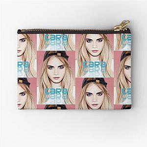 Cara Delevingne portrait Zipper Pouch