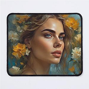 Cara Delevingne with Flower Mouse Pad