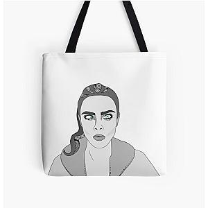 Cara Delevingne Portrait Detail Design Tote Bag