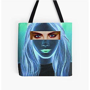 Cara Delevingne pencil portrait tote bag