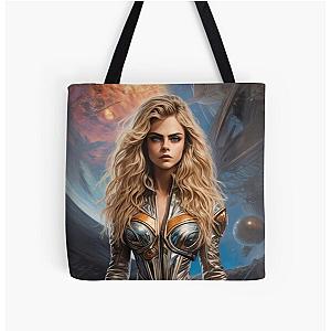 Cara Delevingne Or Laureline All Over Print Tote Bag