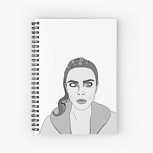 Cara Delevingne Portrait Detail Spiral Notebook
