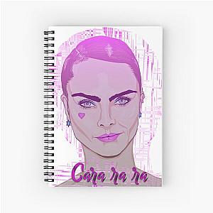 Cara Delevingne on Distorted Pink Spiral Notebook