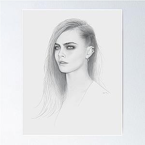 Cara Delevingne portrait poster