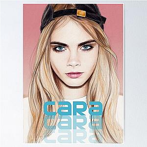 Cara Delevingne pencil portrait Poster