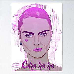 Cara Delevingne on Distorted Pink Poster