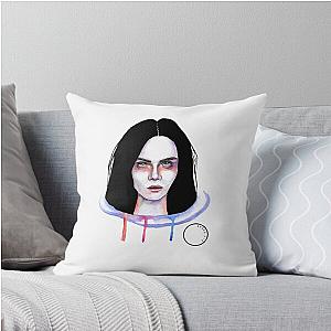 Watercolour Cara Delevingne by Derek Xie Throw Pillow