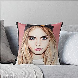 Cara Delevingne Throw Pillow