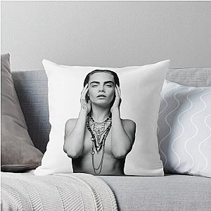Cara Delevingne Throw Pillow