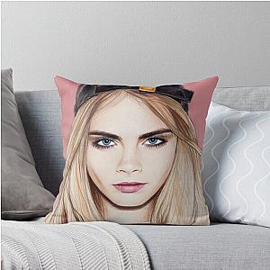 Cara Delevingne Throw Pillow
