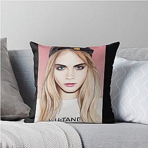 Cara Delevingne Throw Pillow