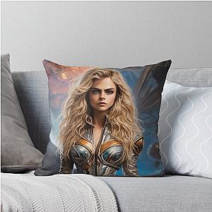 Cara Delevingne Throw Pillow