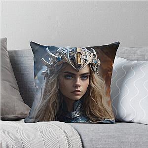 Cara Delevingne Throw Pillow