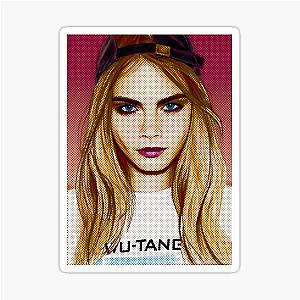 Cara Delevingne pencil portrait sticker