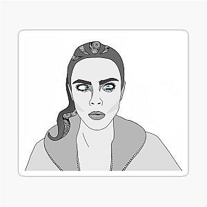 Cara Delevingne Portrait Design Sticker