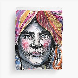 Cara Delevingne illustration by Susanne Margarete Lutz Duvet Cover