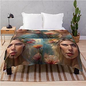 Spring time with Cara Delevingne Throw Blanket