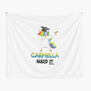 Carmella Nailed It Unicorn Graduate University Tapestry