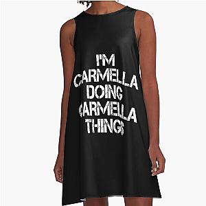 Carmella Name T Shirt Doing Carmella Things A-Line Dress Gift Item