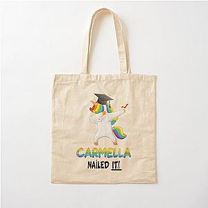 Carmella Nailed It Dabbing Unicorn Graduate - Graduation Gift For Carmella College University Cotton Tote Bag