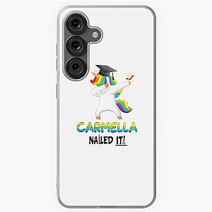 Carmella Nailed It Dabbing Unicorn Graduate Graduation Gift For Carmella College University Samsung Galaxy Case