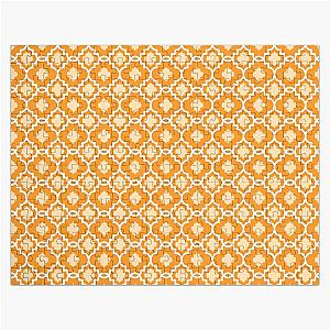 Orange Quatrefoil Diamond Pattern Jigsaw Puzzle