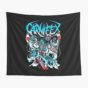 Retro Lie to My Face Carnifex Band Tapestry