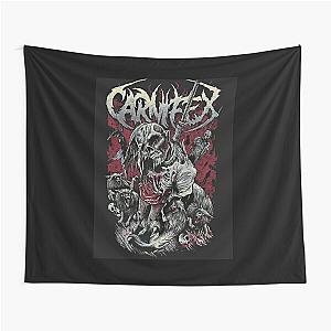 Vintage Retro Band Carnifex Art Logo Tapestry