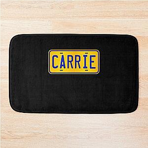 Carrie Name Custom Number Plate Design - Gift For Carrie Bath Mat