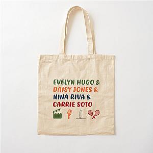 Evelyn Hugo + Daisy Jones + Nina Riva + Carrie Soto Taylor Jenkins Reid Cotton Tote Bag