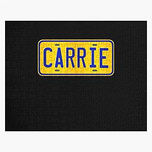 Carrie Name Custom Number Plate Design Gift For Carrie Jigsaw Puzzle