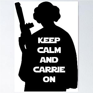 Keep Calm and Carrie On - Black Poster