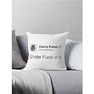 Carrie Fisher Tweets Throw Pillow