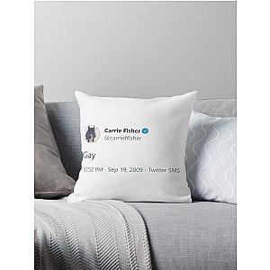 Carrie Fisher Gay Tweet Throw Pillow