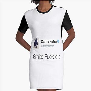 Carrie Fisher Tweets Graphic T-Shirt Dress