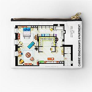 Carrie Bradshaw's Apartment Floorplan v.2 Zipper Pouch