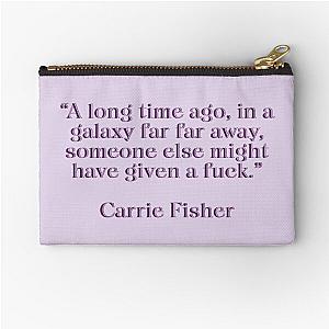 Carrie Fisher Quote Purple Zipper Pouch