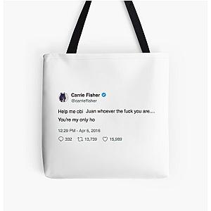 Carrie Fisher- Only Ho All Over Print Tote Bag