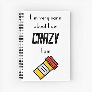 Carrie Fisher Crazy Quote Spiral Notebook