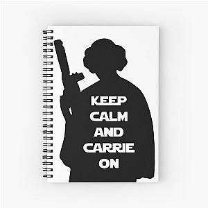 Keep Calm and Carrie On - Black Spiral Notebook