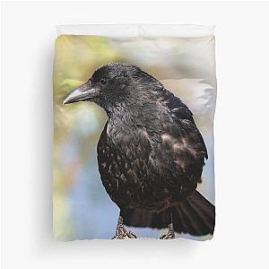 Cute carrion crow duvet cover