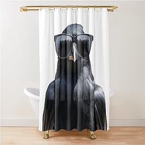 Funny Crow Bird Wearing Sunglasses Curtain