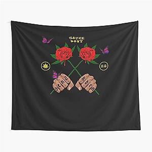 Eladio Carrion Merch Eladio Carrion Sauce Boyz Rose Tapestry