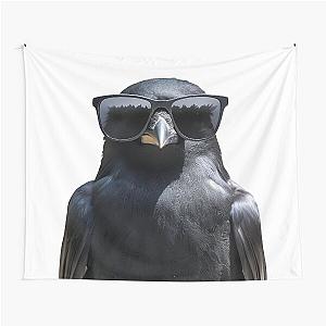 Funny Carrion crow Bird Tapestry