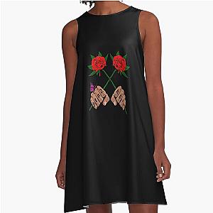 Eladio Carrion Merch Eladio Carrion Sauce Boyz Rose A-Line Dress