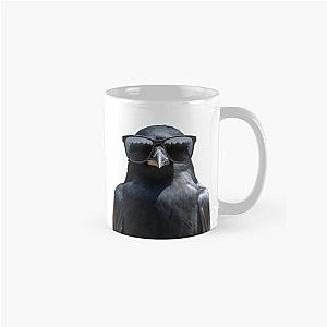 Funny Carion crow Bird wearing sunglasses Classic mug